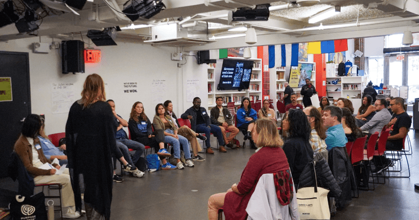 Participants at Falling in Love with the Future: A Participatory Visioning experience.