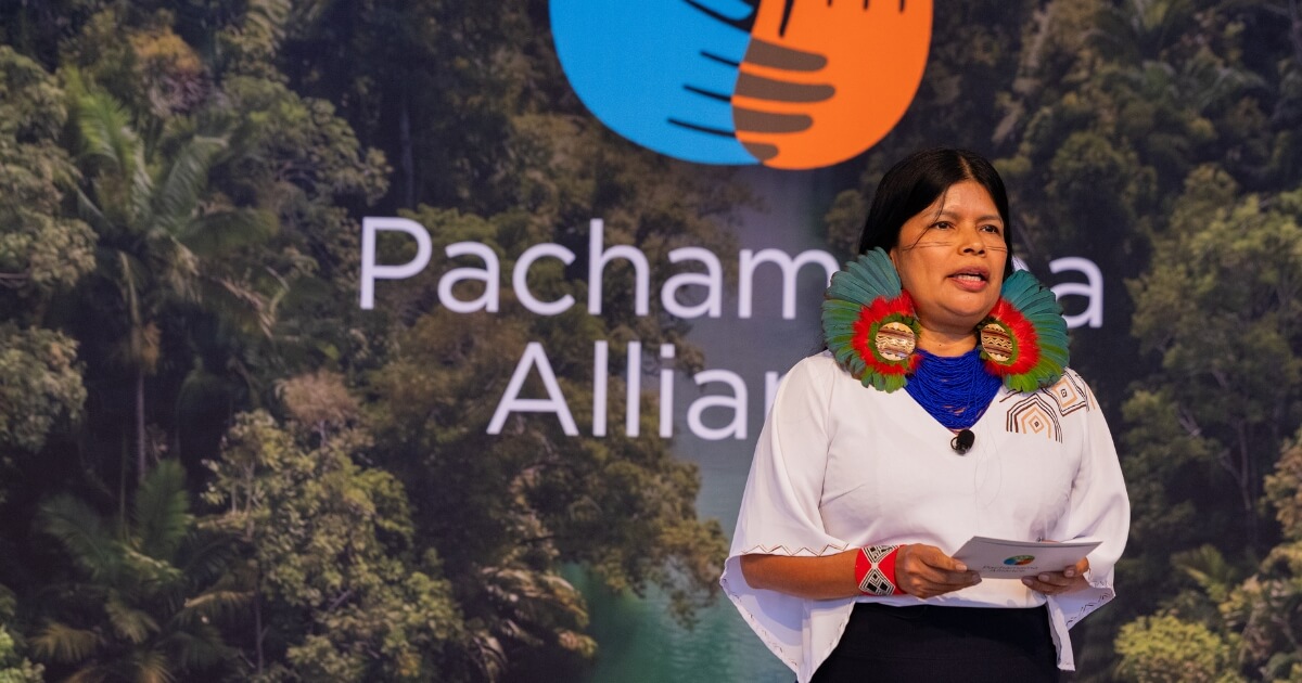 Patricia asks the people in the&nbsp;room to consider their role in shaping the future.